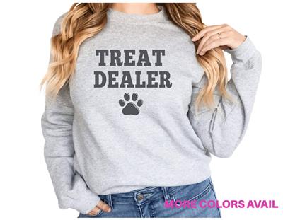 People Sweatshirt | Unisex Crew Neck | Crewneck Sweatshirt | Dog Lover Shirt | TREAT DEALER PAW