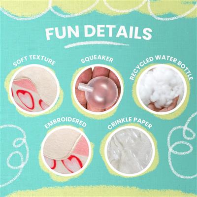 Piece of Cake Plush Dog Toy