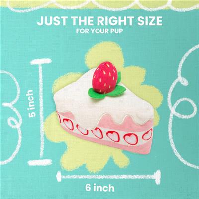 Piece of Cake Plush Dog Toy