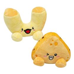 Mac N' Cheese 2 Pack Plush Dog Toy