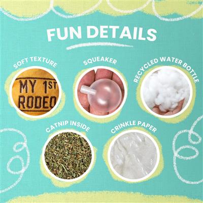 Kitty 1st Rodeo Cat Toy with Catnip