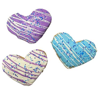 Winter Collection - 3" Jumbo Heart Shaped Gourmet Cookies, 4 pack