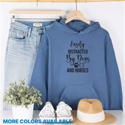 People Shirt | Sweatshirt | Unisex Crew Neck | Crewneck Sweatshirt | Hoodie | EASILY DISTRACTED BY DOGS AND HORSES