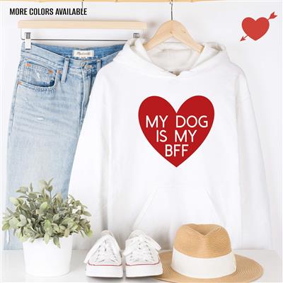 Valentine Shirt | Sweatshirt | Dog Lover Gift | Crewneck Sweatshirt | Hoodie | MY DOG IS MY BFF
