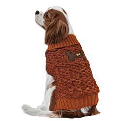 FASHION PET Bone Accent Sweater Orange L