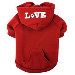 FASHION PET Love That Hoodie Red Large