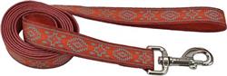 COASTAL LazerBrite Patterned Leash 5/8 x 6' Orange Aztec