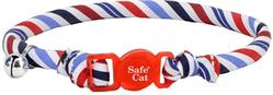 COASTAL Safe Cat Round Fashion Collar 3/8" x 8-12" Stripes