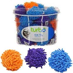 COASTAL TURBO CAT TOY BIN Mop Balls 36ct