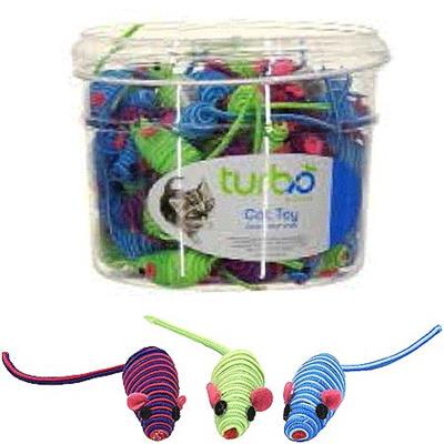 COASTAL TURBO CAT TOY BIN String Mice 90ct