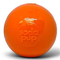 SodaPup TPE Squeaker Ball Dog Fetch Toy Orange Medium