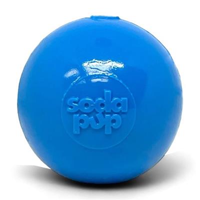 SodaPup TPE Squeaker Ball Dog Fetch Toy Blue Medium