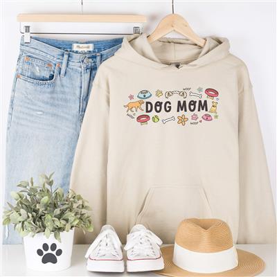 Dog Mom Hoodie | Sweatshirt | Dog Lover Gift | Crewneck Sweatshirt | Hoodie | DOG MOM Sweatshirt