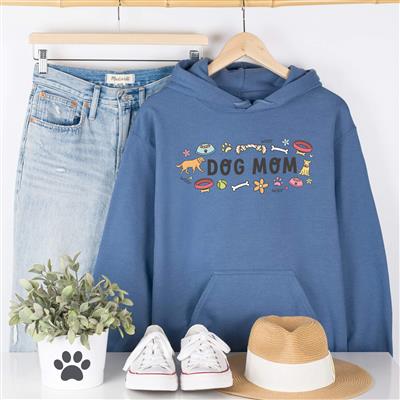 Dog Mom Hoodie | Sweatshirt | Dog Lover Gift | Crewneck Sweatshirt | Hoodie | DOG MOM Sweatshirt