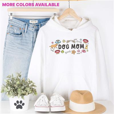Dog Mom Hoodie | Sweatshirt | Dog Lover Gift | Crewneck Sweatshirt | Hoodie | DOG MOM Sweatshirt