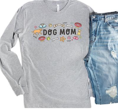 Dog Mom Shirt | People Tee | People Shirts | Printed Tshirt | Human Dog Gear | Dog Lover | Long Sleeve | DOG MOM SHIRT