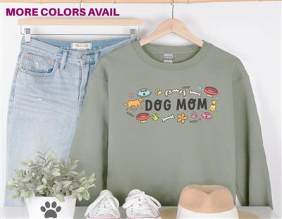 Dog Mom Sweatshirt | Dog Lover Gift | Crewneck Sweatshirt | Holiday Shirt | People Shirt | DOG MOM CREWNECK