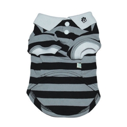 Stripe Polo Shirt Gray