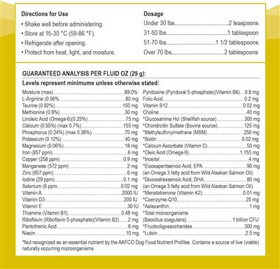 Paramount Pet Health Liquid Vitamins Skin & Coat Support Dog Supplement