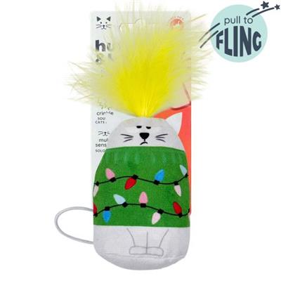 Meh' Christmas Kitty Stocking Flinger Cat Toy