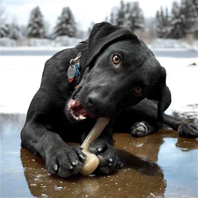 Hockey Stick Durable Nylon Chew Toy  - Medium