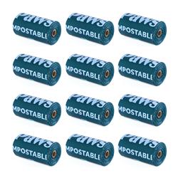 ecoZippy Compostable Poop Bags - 12 Rolls