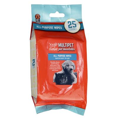 Multipet All-Purpose Wipes Daily Clean Pet Wipes 25ct.