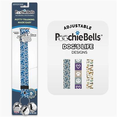 PoochieBells® Adjustable Dog Doorbells, Dog's Life Collection