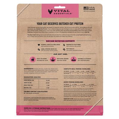Vital Essentials Freeze-Dried Raw Chicken Entree & Mixer Cat Food Soft Nibs, 12 oz