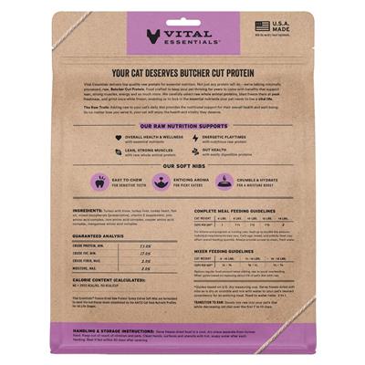 Vital Essentials Freeze-Dried Raw Turkey Entree & Mixer Cat Food Soft Nibs, 12 oz