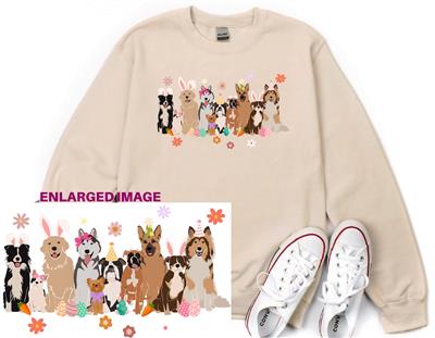 Easter Shirt | Dog Mom Sweatshirt | Dog Lover Gift | Crewneck Sweatshirt | Holiday Shirt | People Shirt | EASTER DOGS CREWNECK