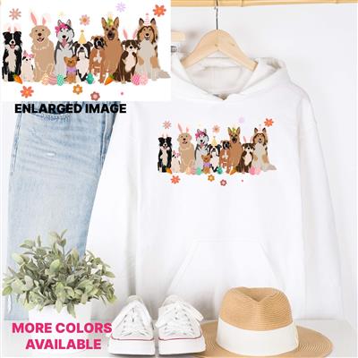 Easter Hoodie | Dog Lover Hoodie | Sweatshirt | Dog Lover Gift | Crewneck Sweatshirt | Hoodie | EASTER DOGS