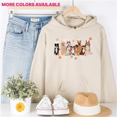 Easter Hoodie | Dog Lover Hoodie | Sweatshirt | Dog Lover Gift | Crewneck Sweatshirt | Hoodie | EASTER DOGS