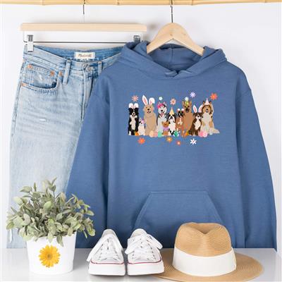 Easter Hoodie | Dog Lover Hoodie | Sweatshirt | Dog Lover Gift | Crewneck Sweatshirt | Hoodie | EASTER DOGS