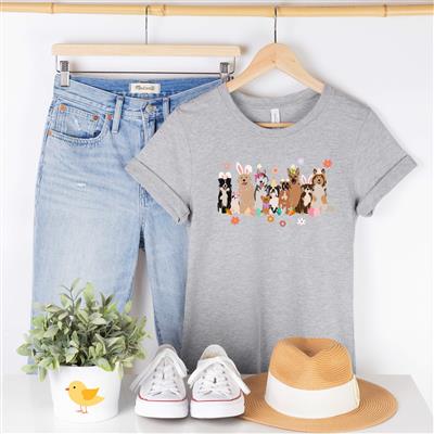 Easter Shirt | Dog Mom | People Shirts | Printed Tshirt | Human Dog Gear | Unisex | EASTER DOGS SHIRT