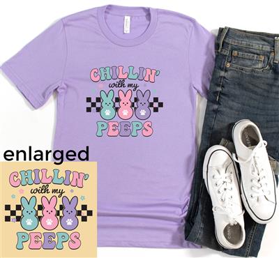 Easter Shirts | People Shirts | Printed Tshirt | Human | Cat | Dog | Graphic | CHILLIN WITH MY PEEPS