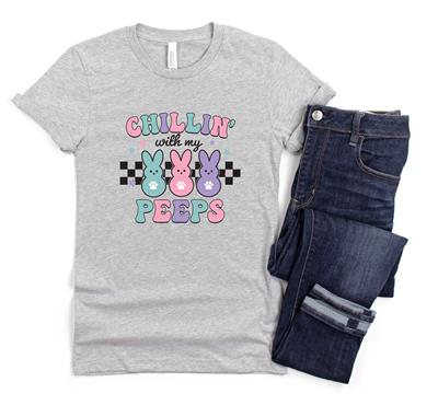 Easter Shirts | People Shirts | Printed Tshirt | Human | Cat | Dog | Graphic | CHILLIN WITH MY PEEPS