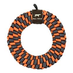 Tall Tails Dog Braided Ring Orange 5 Inches