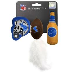 Detroit Lions 3Pc Cat Nip Toy Set