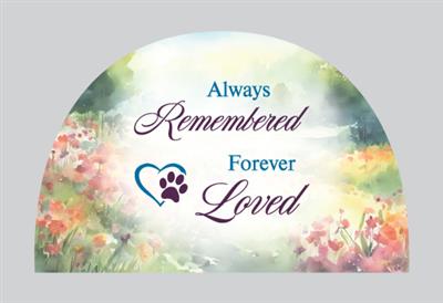 Memorial Keepsake - Rainbow Shape- Always Remembered