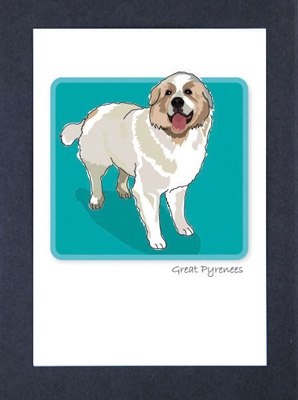 Great Pyrenees - Grrreen Boxed Note Cards
