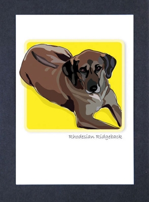 Rhodesian Ridgeback - Grrreen Boxed Note Cards