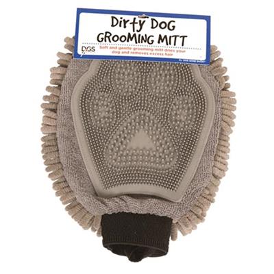 DGS Dirty Dog Grooming Mitt Grey