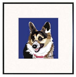 Framed Print: Welsh Corgi-Tri, Pembroke