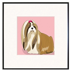 Framed Print: Lhasa Apso