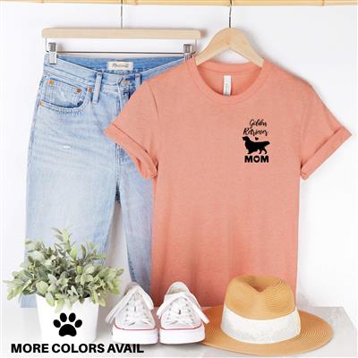 Golden Retriever Mom Shirt | People Shirts | Printed Tshirt | Human Dog Gear | Unisex | Golden Retriever Dog Mom Pocket Design