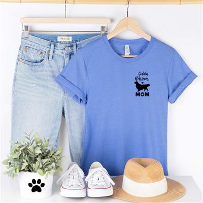 Golden Retriever Mom Shirt | People Shirts | Printed Tshirt | Human Dog Gear | Unisex | Golden Retriever Dog Mom Pocket Design