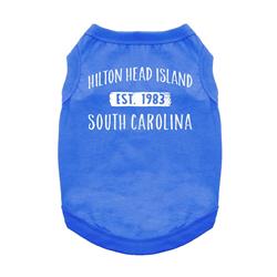 Hilton Head Island, SC Dog Shirt - Blue