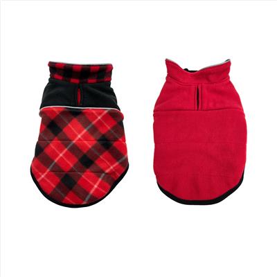 Reversible Fleece Coat - Red Plaid