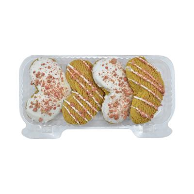 Cobbler Collection, 3" Jumbo Heart Shaped Gourmet Cookie, Maple Bacon, 4 pack